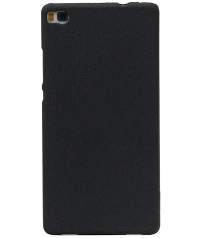 Zwart Zand TPU back case cover hoesje voor Huawei P8