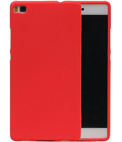 Rood Zand TPU back case cover hoesje voor Huawei P8