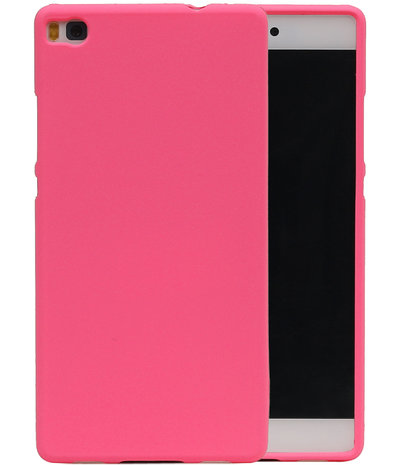 Roze Zand TPU back case cover hoesje voor Huawei P8