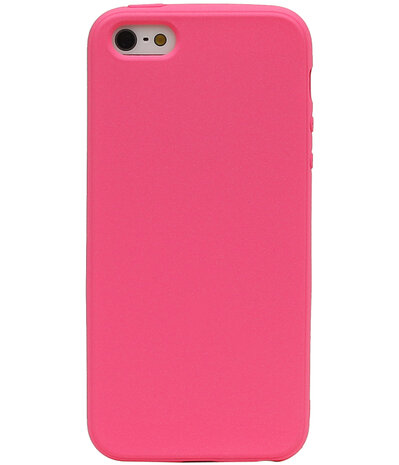 Roze Zand TPU back case cover hoesje voor Apple iPhone 5 / 5s / SE