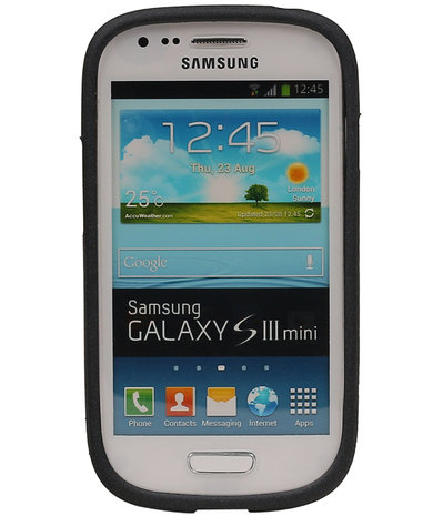 Zwart Zand TPU back case cover hoesje voor Samsung Galaxy S3 mini I8190