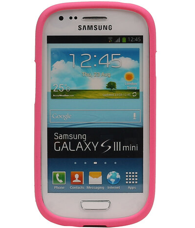 Roze Zand TPU back case cover hoesje voor Samsung Galaxy S3 mini I8190