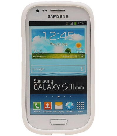 Wit Zand TPU back case cover hoesje voor Samsung Galaxy S3 mini I8190