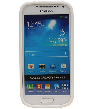 Wit Zand TPU back case cover hoesje voor Samsung Galaxy S4 mini I9190