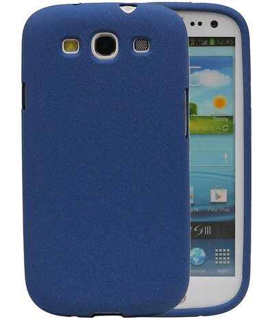 Blauw Zand TPU back case cover hoesje voor Samsung Galaxy S3 I9300