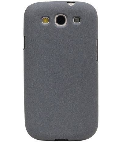 Grijs Zand TPU back case cover hoesje voor Samsung Galaxy S3 I9300