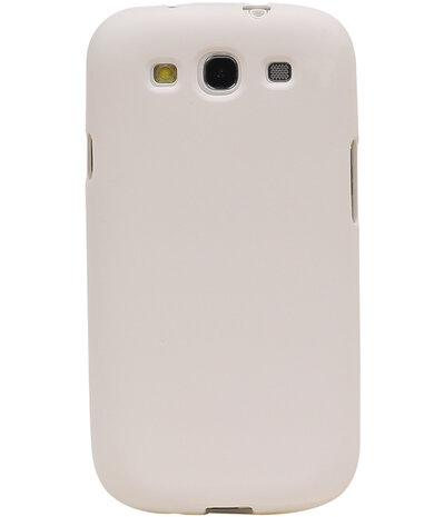 Wit Zand TPU back case cover hoesje voor Samsung Galaxy S3 I9300