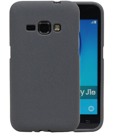 Grijs Zand TPU back case cover hoesje voor Samsung Galaxy J1 2016