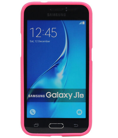 Roze Zand TPU back case cover hoesje voor Samsung Galaxy J1 2016