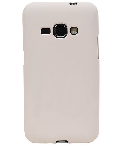 Wit Zand TPU back case cover hoesje voor Samsung Galaxy J1 2016