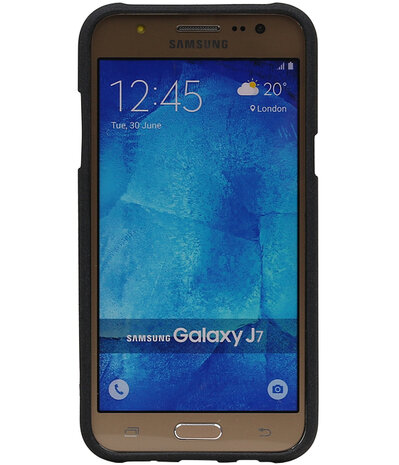 Zwart Zand TPU back case cover hoesje voor Samsung Galaxy J7