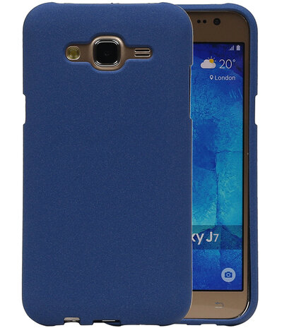 Blauw Zand TPU back case cover hoesje voor Samsung Galaxy J7