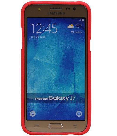 Rood Zand TPU back case cover hoesje voor Samsung Galaxy J7