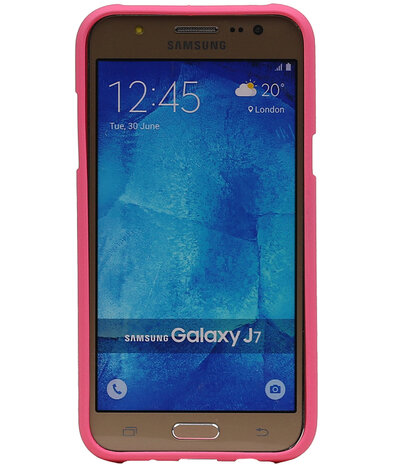 Roze Zand TPU back case cover hoesje voor Samsung Galaxy J7