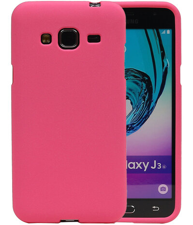 Roze Zand TPU back case cover hoesje voor Samsung Galaxy J3