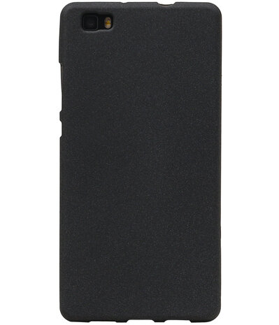 Zwart Zand TPU back case cover hoesje voor Huawei P8 Lite