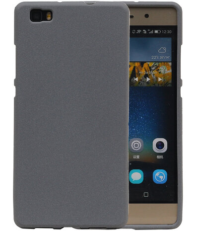 Grijs Zand TPU back case cover hoesje voor Huawei P8 Lite