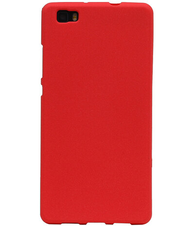 Rood Zand TPU back case cover hoesje voor Huawei P8 Lite
