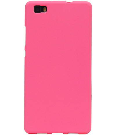 Roze Zand TPU back case cover hoesje voor Huawei P8 Lite