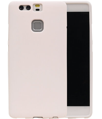 Wit Zand TPU back case cover hoesje voor Huawei P9