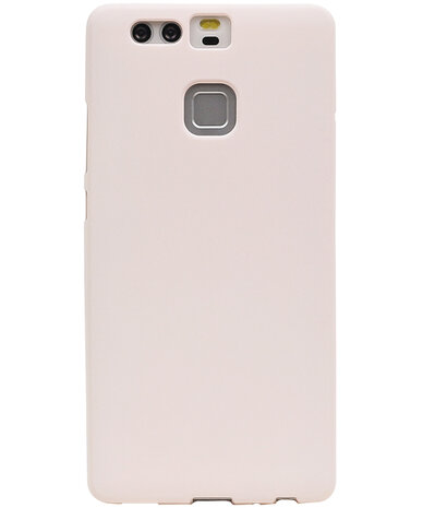 Wit Zand TPU back case cover hoesje voor Huawei P9