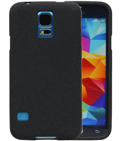 Zwart Zand TPU back case cover hoesje voor Samsung Galaxy S5