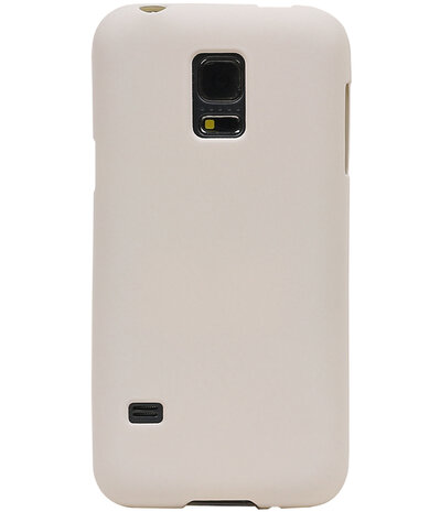 Wit Zand TPU back case cover hoesje voor Samsung Galaxy S5 Mini