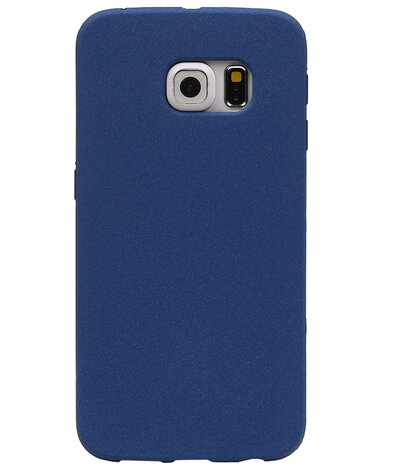 Blauw Zand TPU back case cover hoesje voor Samsung Galaxy S6 Edge