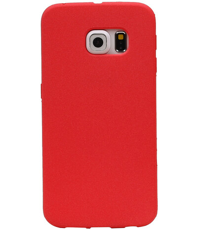 Rood Zand TPU back case cover hoesje voor Samsung Galaxy S6 Edge