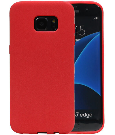 Rood Zand TPU back case cover hoesje voor Samsung Galaxy S7 Edge