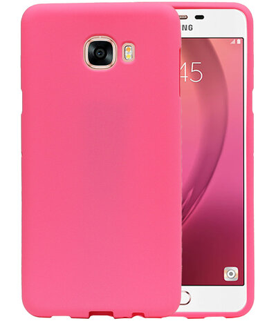 Roze Zand TPU back case cover hoesje voor Samsung Galaxy C7