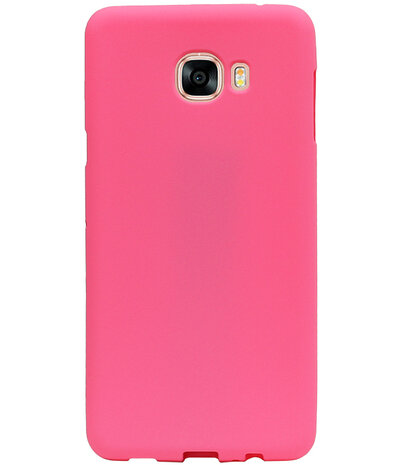 Roze Zand TPU back case cover hoesje voor Samsung Galaxy C7