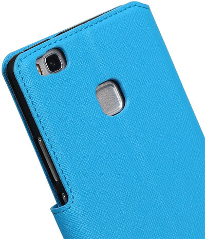 Blauw Huawei P9 Lite TPU wallet case booktype hoesje HM Book