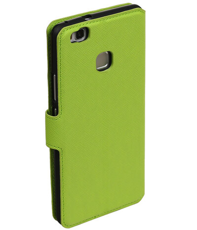 Groen Huawei P9 Lite TPU wallet case booktype hoesje HM Book