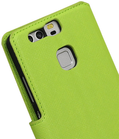 Groen Huawei P9 Plus TPU wallet case booktype hoesje HM Book