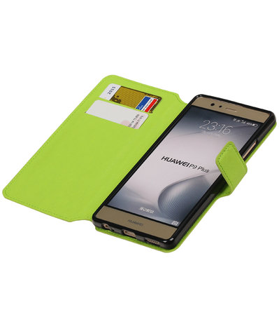 Groen Huawei P9 Plus TPU wallet case booktype hoesje HM Book