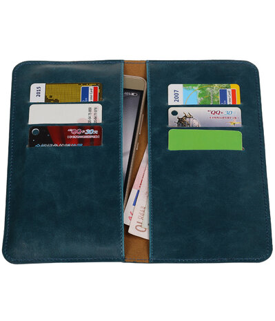 Blauw Pull-up Large Pu portemonnee wallet voor Microsoft