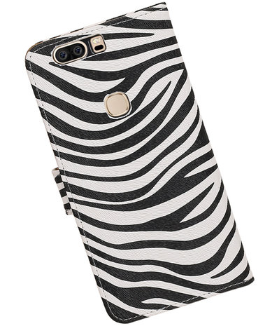 Zebra booktype wallet cover hoesje voor Huawei Honor V8