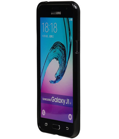 Samsung Galaxy J1 2016 TPU Cover Hoesje Zwart