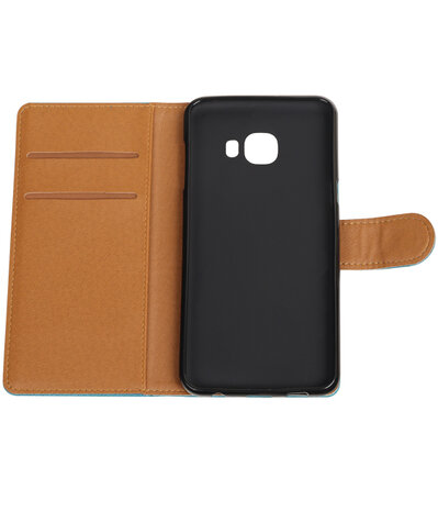 Blauw Pull-Up PU booktype wallet hoesje voor Samsung Galaxy C5