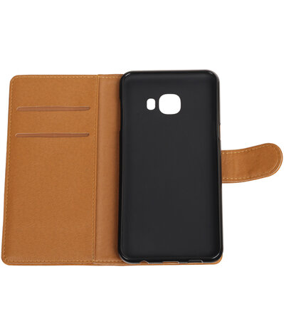 Bruin Pull-Up PU booktype wallet hoesje voor Samsung Galaxy C5