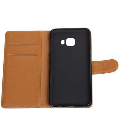 Mocca Pull-Up PU booktype wallet hoesje voor Samsung Galaxy C5