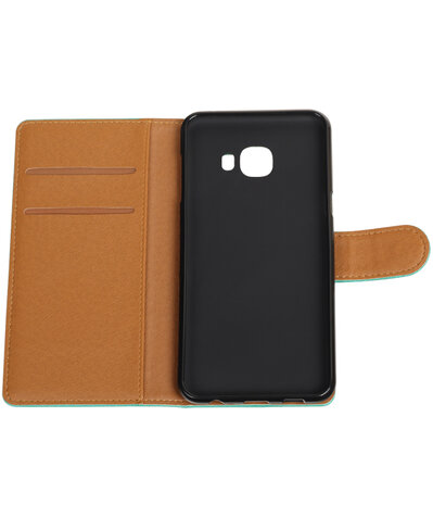 Groen Pull-Up PU booktype wallet hoesje voor Samsung Galaxy C5