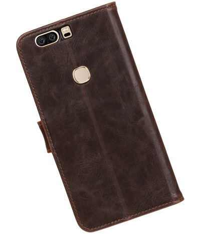 Mocca Pull-Up PU booktype wallet hoesje voor Huawei Honor V8