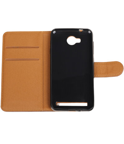 Mocca Pull-Up PU booktype wallet hoesje voor Huawei Y3 II