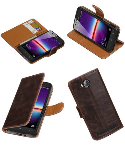 Mocca Pull-Up PU booktype wallet hoesje voor Huawei Y3 II