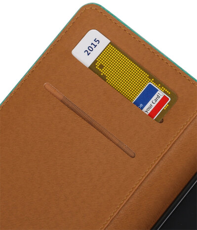 Groen Pull-Up PU booktype wallet hoesje voor Huawei Y3 II