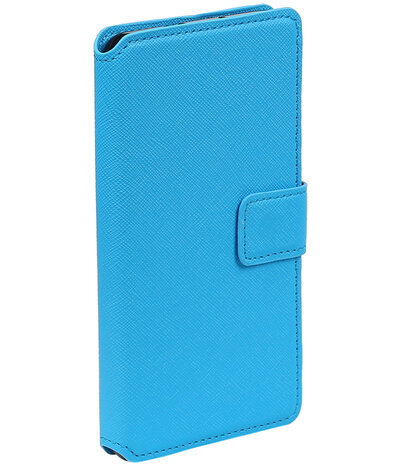 Blauw Samsung Galaxy Grand Prime G530 TPU wallet case booktype hoesje HM Book