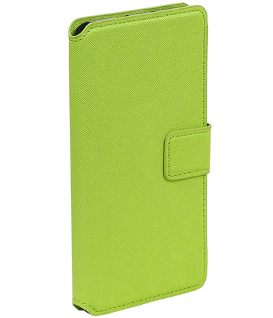 Groen Samsung Galaxy Grand Prime G530 TPU wallet case booktype hoesje HM Book