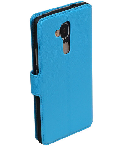 Blauw Huawei Honor 5c TPU wallet case booktype hoesje HM Book